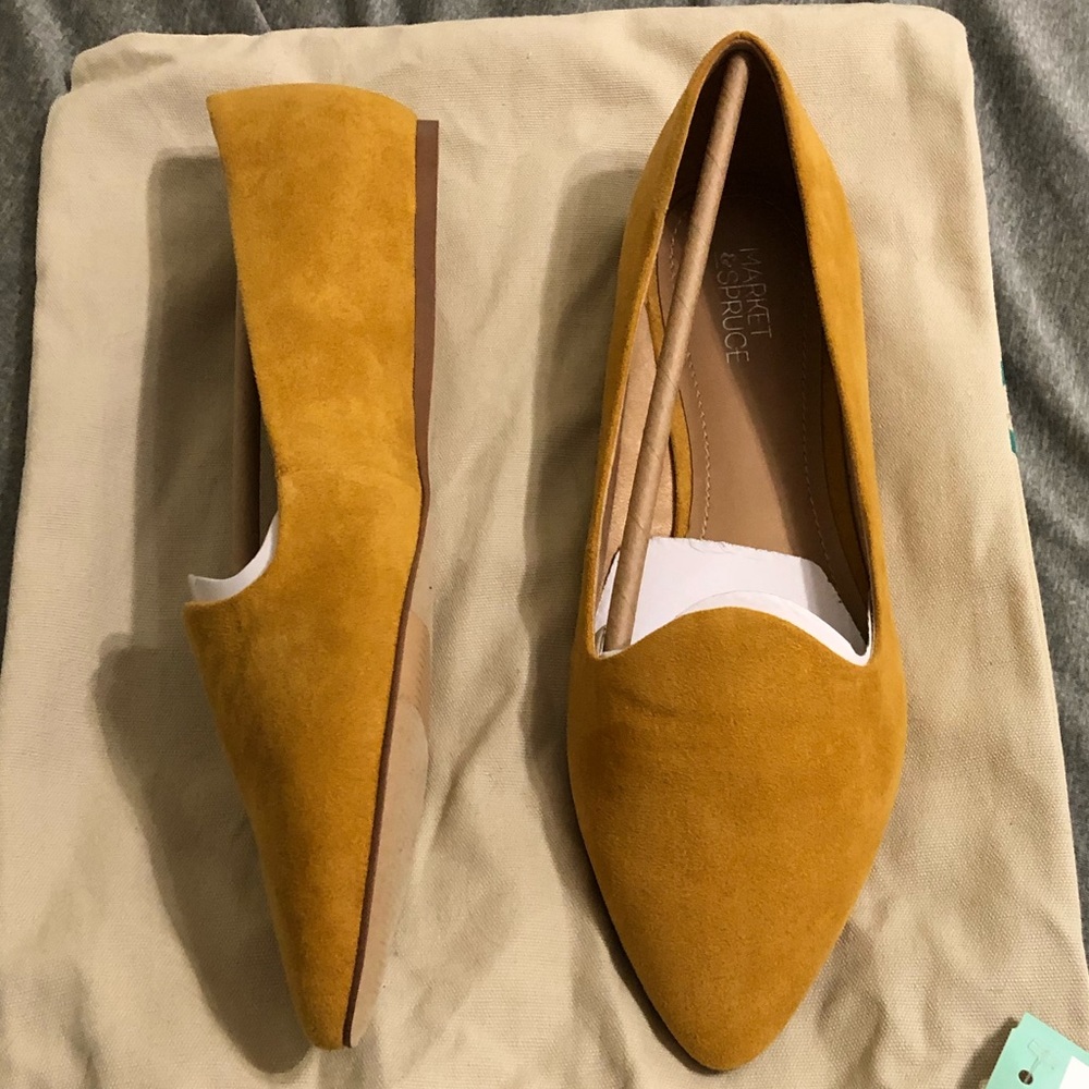 NEW Stitch Fix Jade Loafer Flat Suede Mustard 8